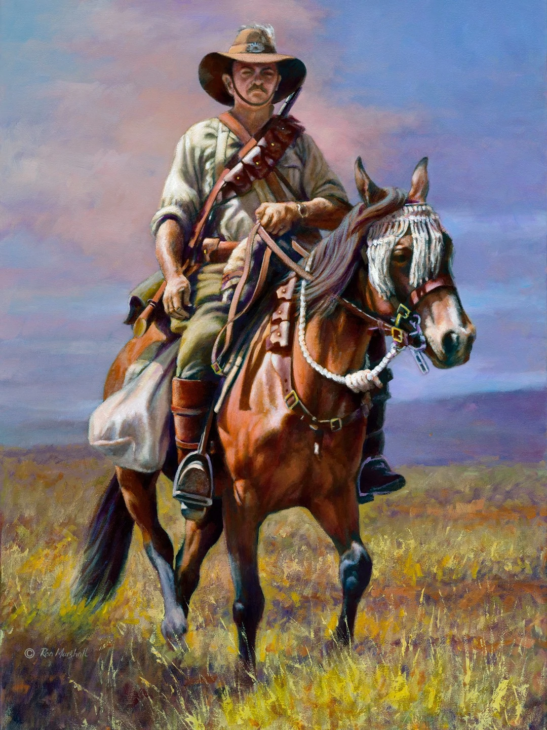Light Horseman riding a horse.